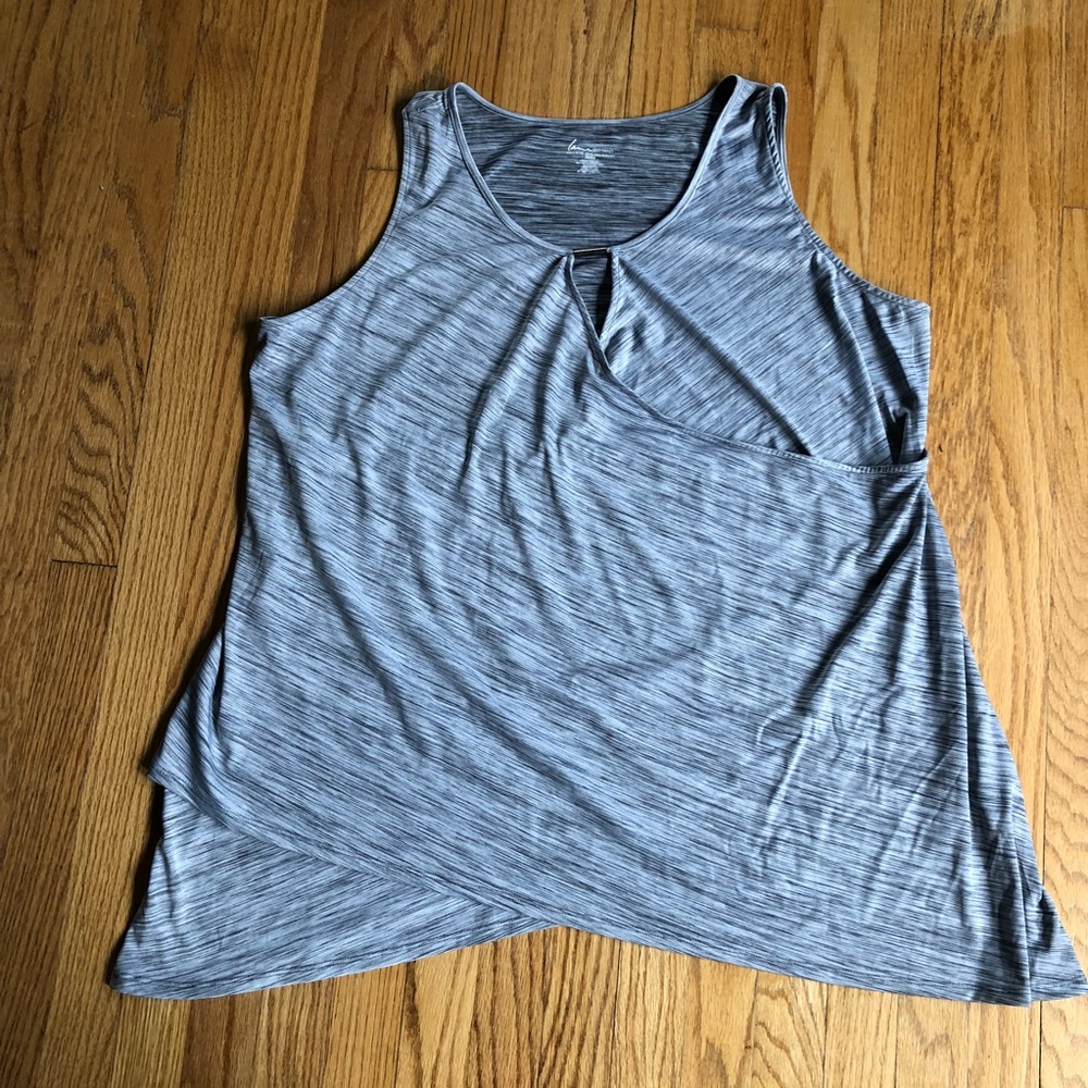 Surplice top with metal detail